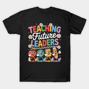 Teaching Future Leaders Groovy Teacher Back To School T-Shirt